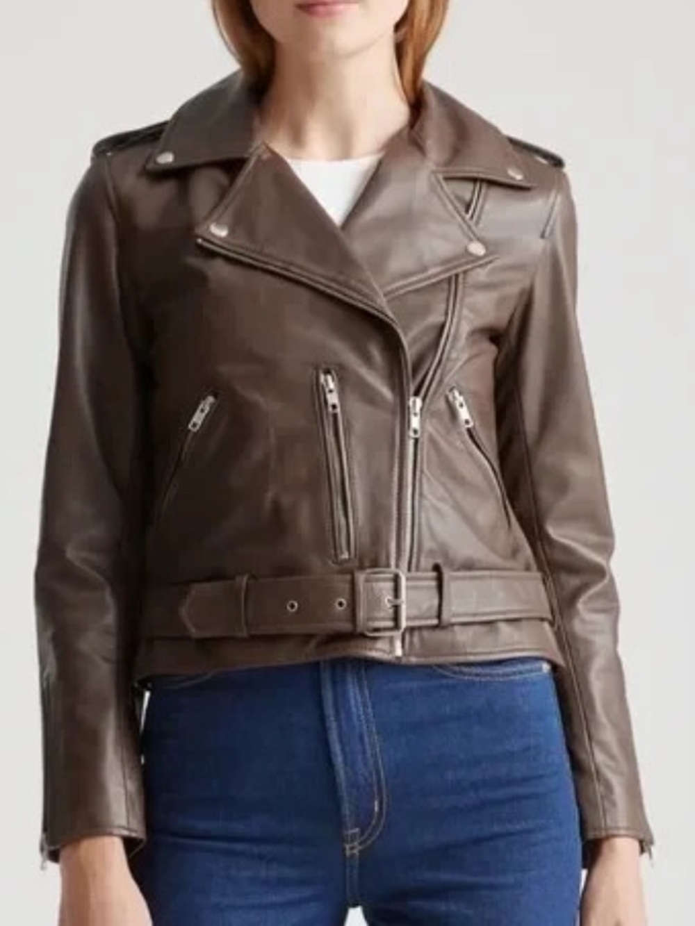 Quince 100% Leather Motorcycle Jacket
